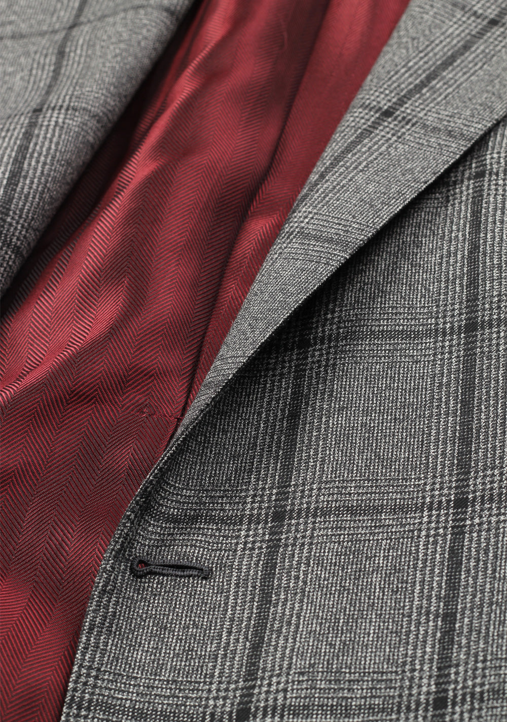 Kiton Gray Checked Suit Size 50 / 40R U.S. Cipa