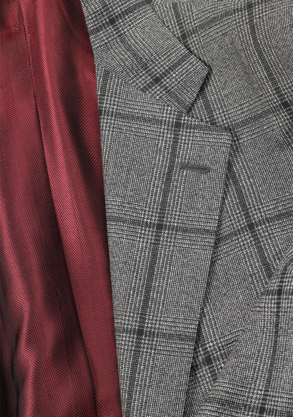 Kiton Gray Checked Suit Size 50 / 40R U.S. Cipa