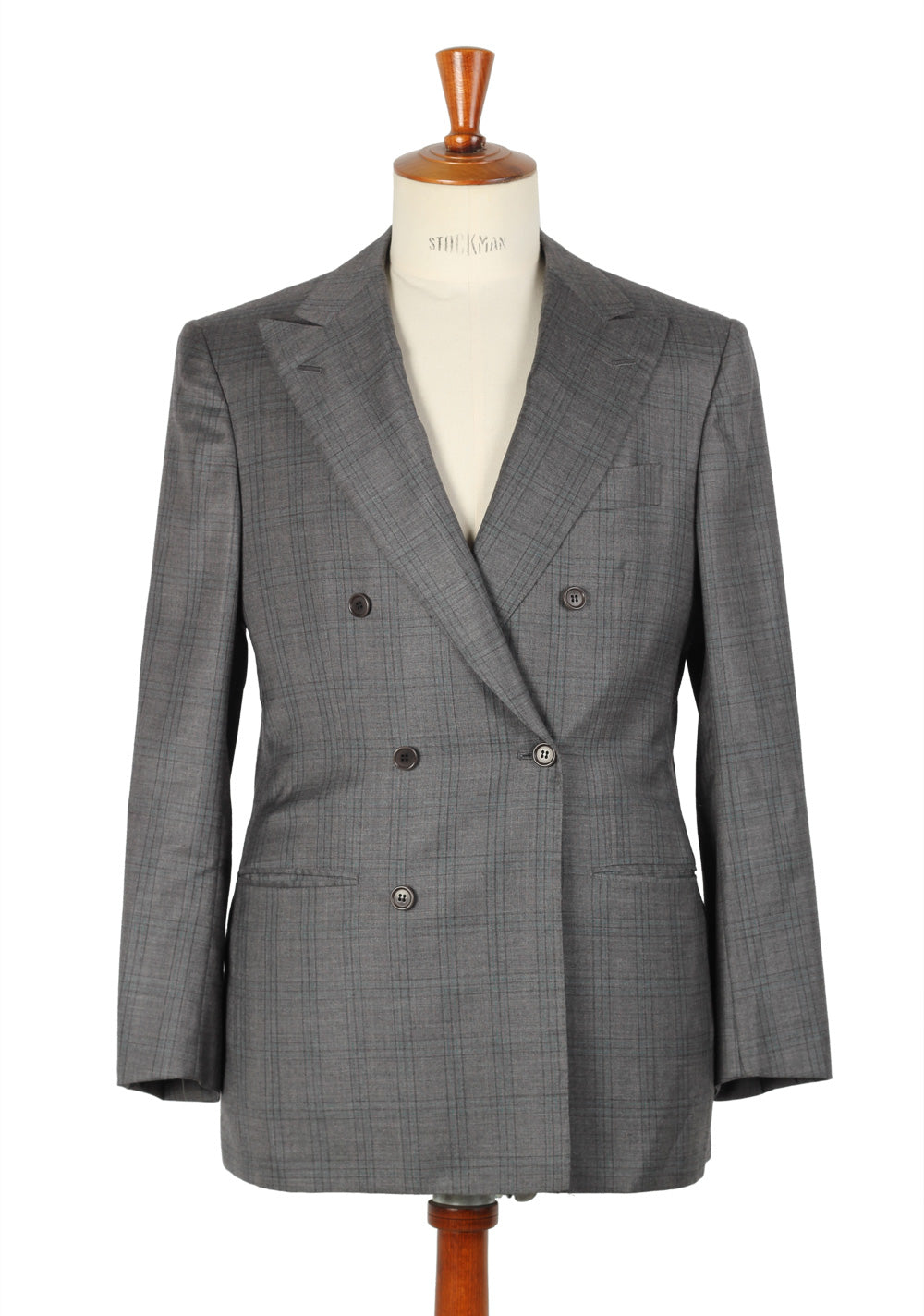 Kiton Suit Size 48 / 38R U.S. 100% Cashmere Double Breasted