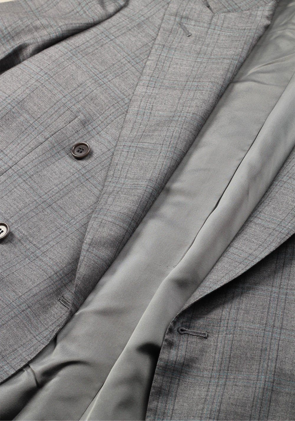 Kiton Suit Size 48 / 38R U.S. 100% Cashmere Double Breasted