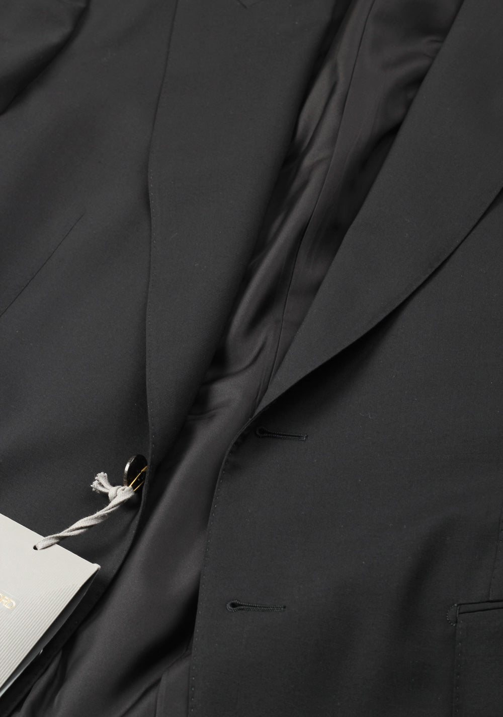 TOM FORD Suit Size 44C / 34S U.S. Black Wool