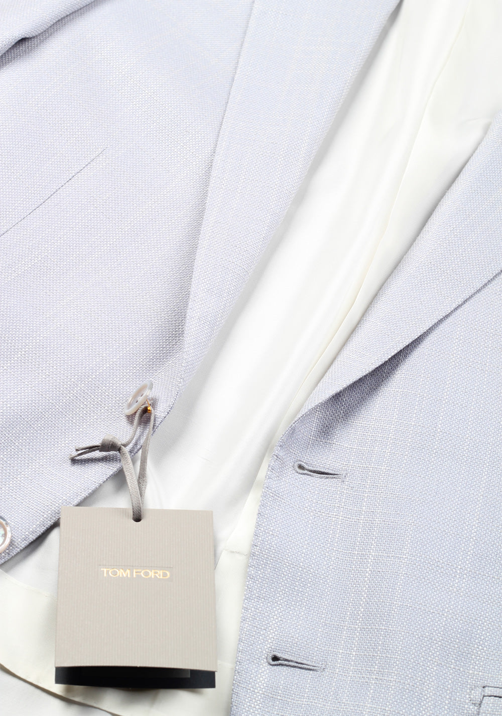 TOM FORD Blueish Gray Suit Size 48 / 38R U.S. Silk Mohair Wool Fit Y