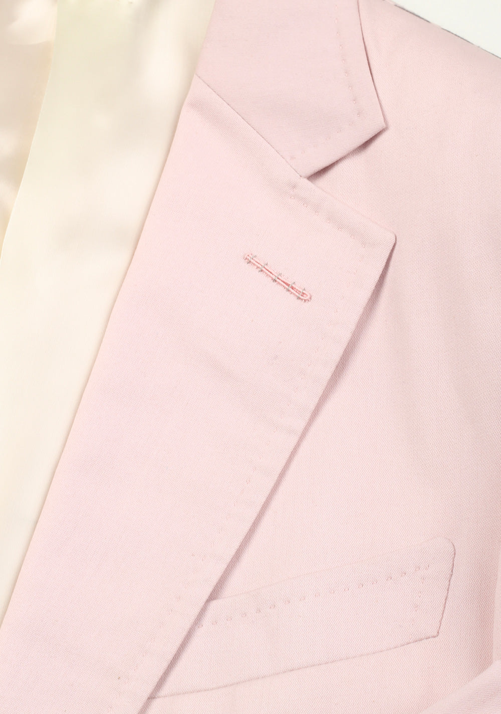 TOM FORD Pink Suit Size 48 / 38R U.S. Cotton Linen Pink Fit S
