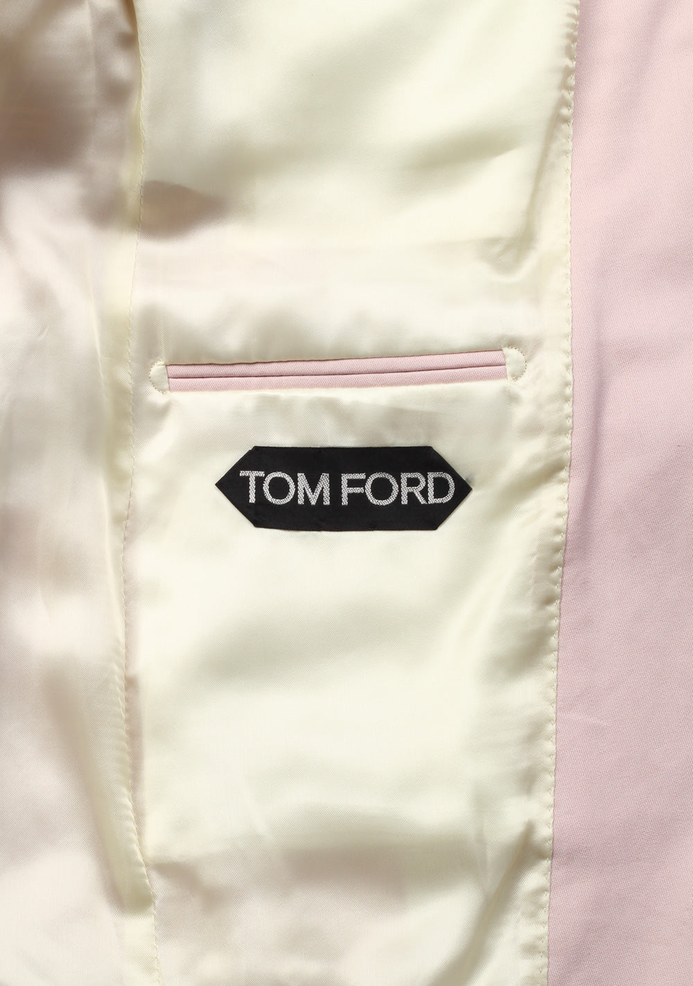 TOM FORD Pink Suit Size 48 / 38R U.S. Cotton Linen Pink Fit S
