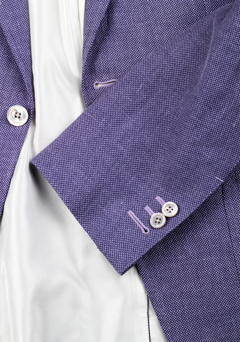 TOM FORD Lilac Suit Size 48 / 38R U.S. Linen Wool Silk Fit S