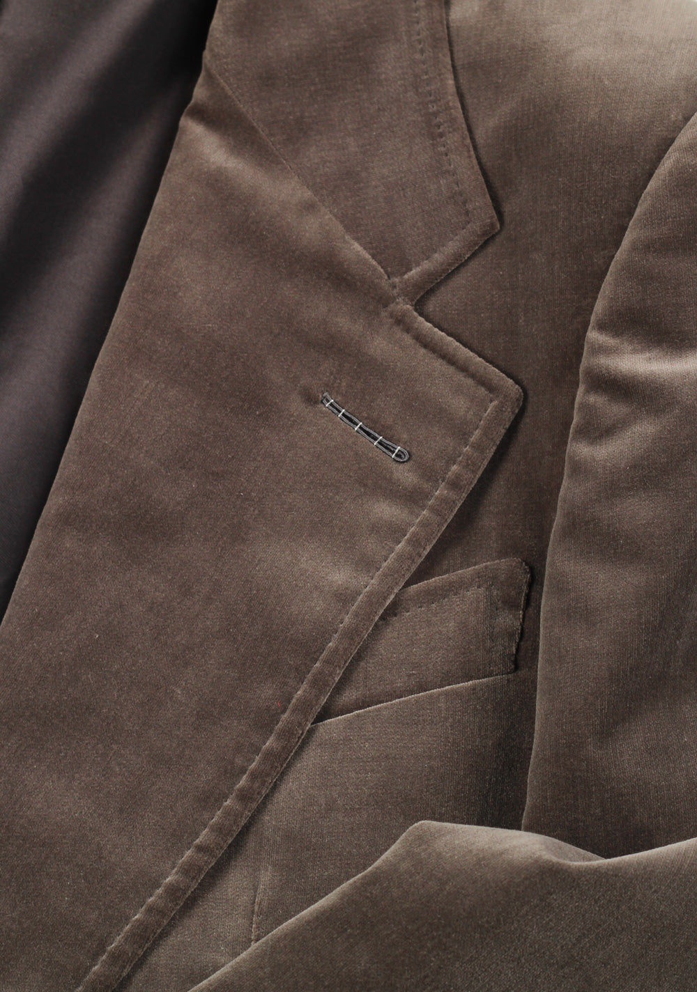 TOM FORD Wetherby Brownish Gray Sport Coat Velvet Tuxedo Dinner Jacket Size 48 / 38R U.S. Cotton Base T