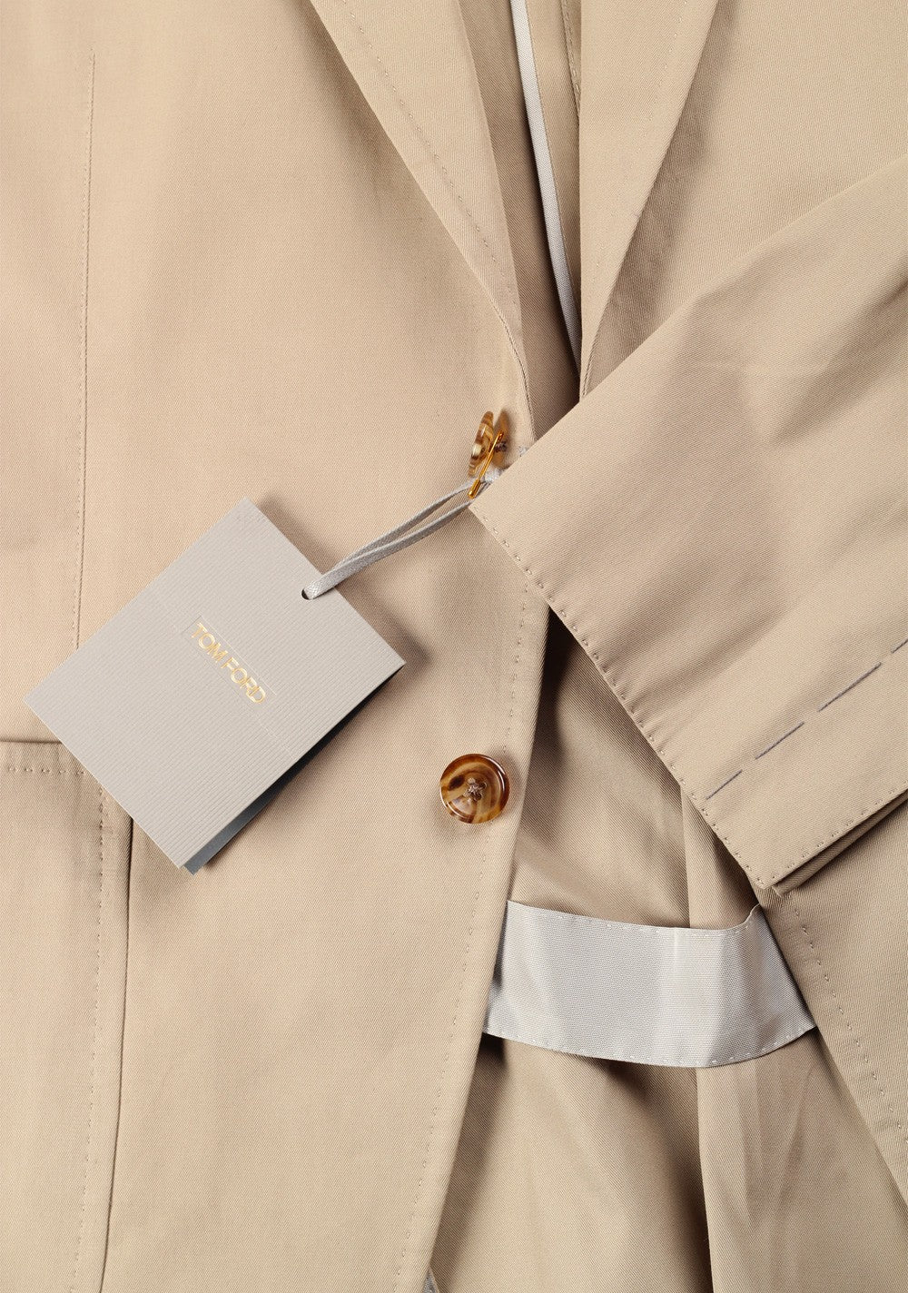 TOM FORD O’Connor Beige Sport Coat Size 58L / 48L U.S. Cotton Fit Y