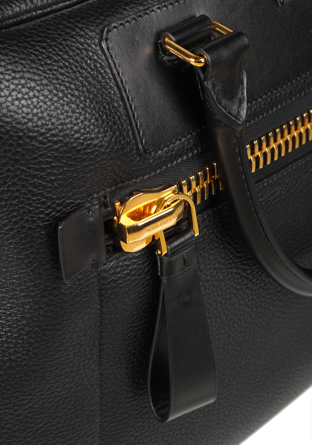 TOM FORD Zip Briefcase With Shoulder Strap Black