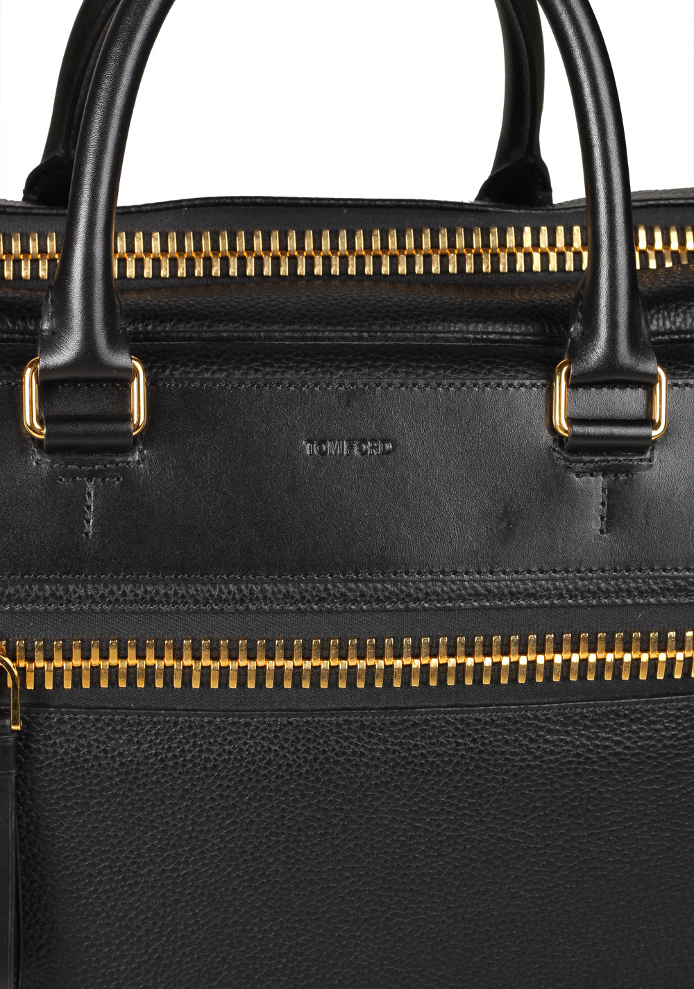 TOM FORD Zip Briefcase With Shoulder Strap Black