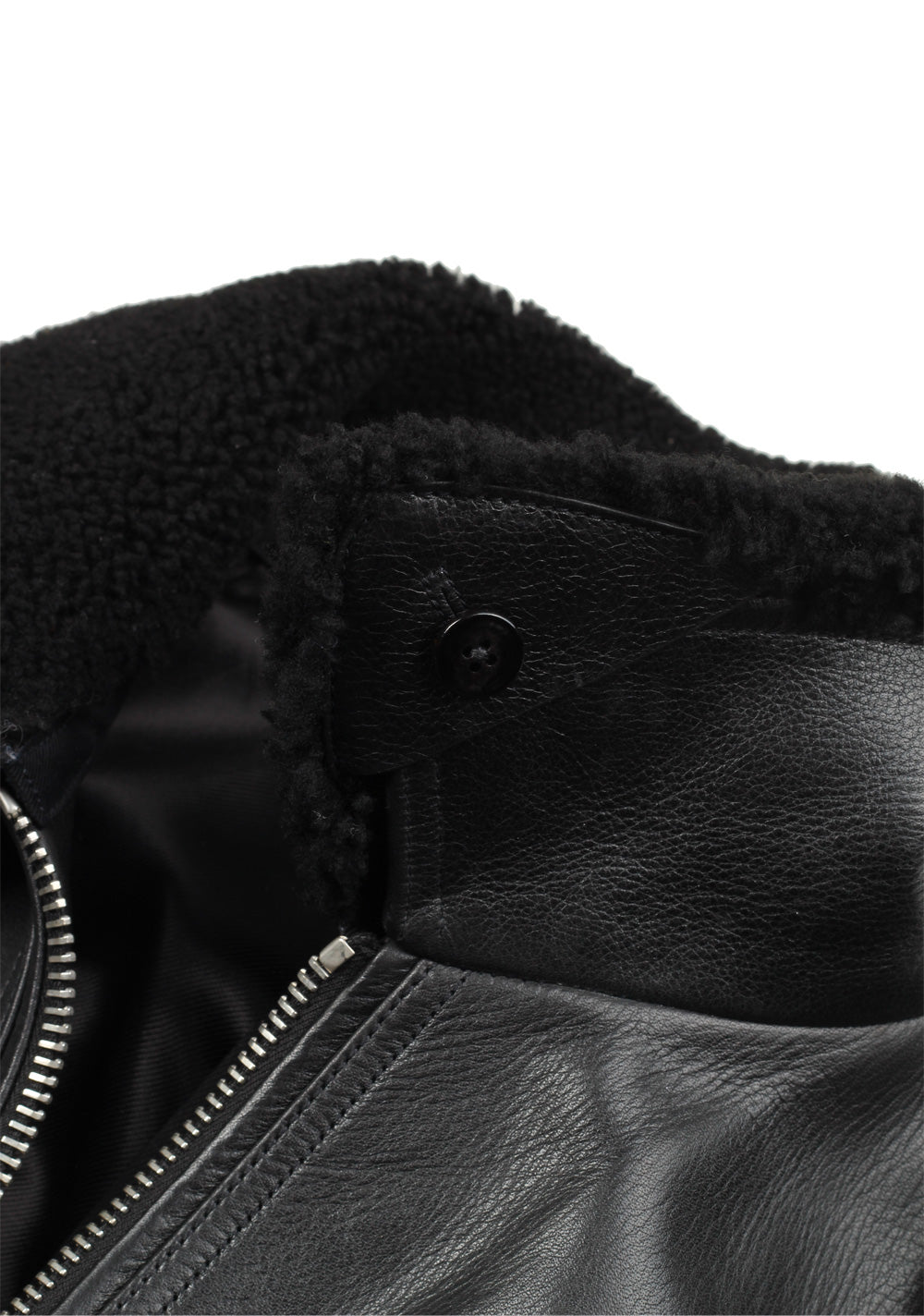 TOM FORD Leather Jacket Coat With Lamb Collar Size 52 / 42R U.S. Outerwear