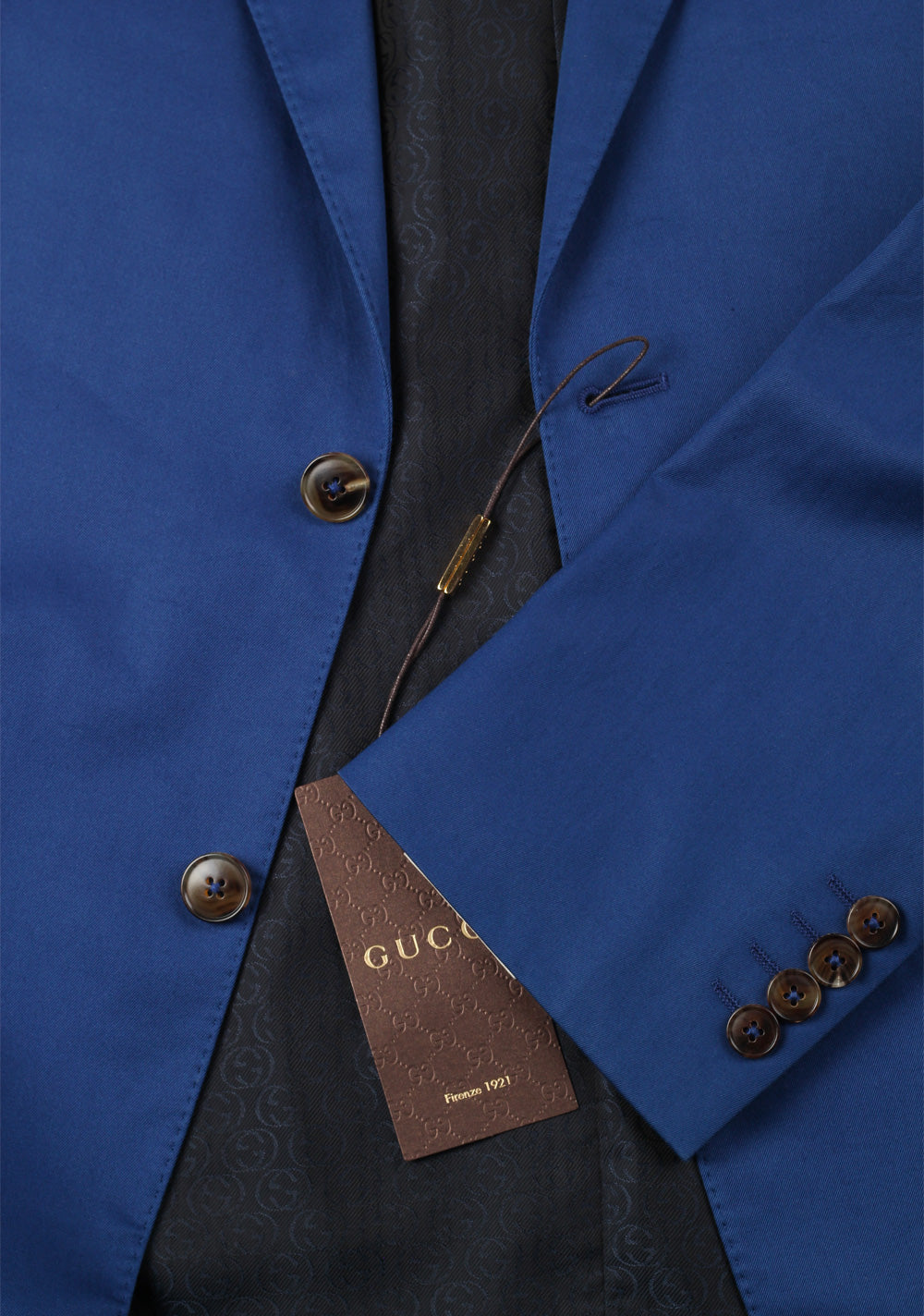 Gucci Royal Blue Suit Size 52 / 42R U.S. Cotton