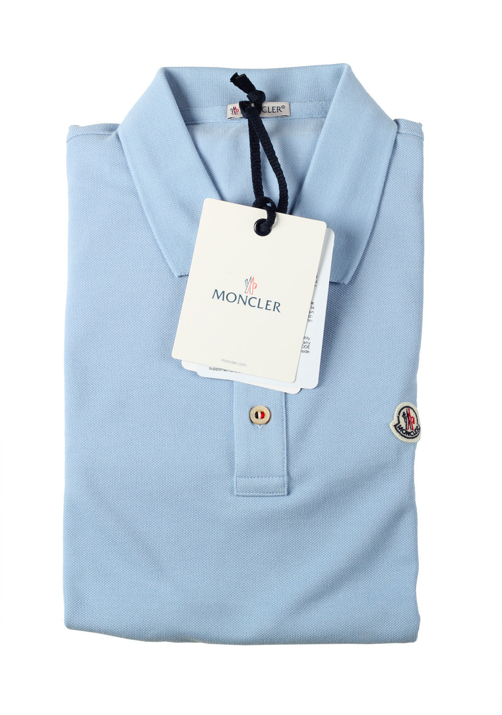 Moncler Polo Shirt Size L / 40R U.S. Light Blue