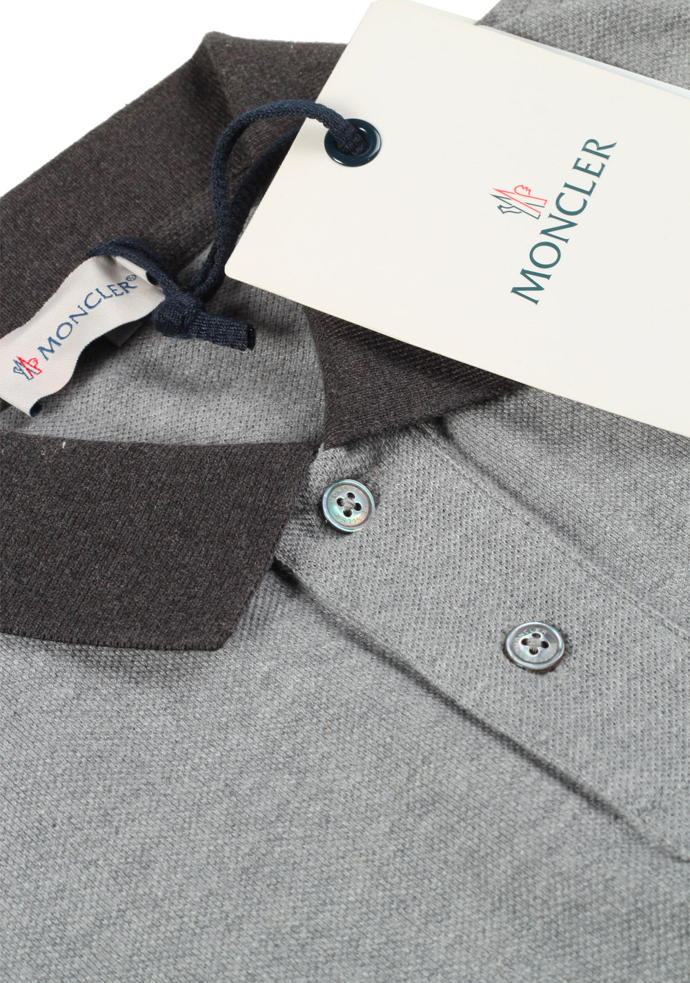 Moncler Long sleeve Polo Shirt Size S / 36R U.S. Light Gray