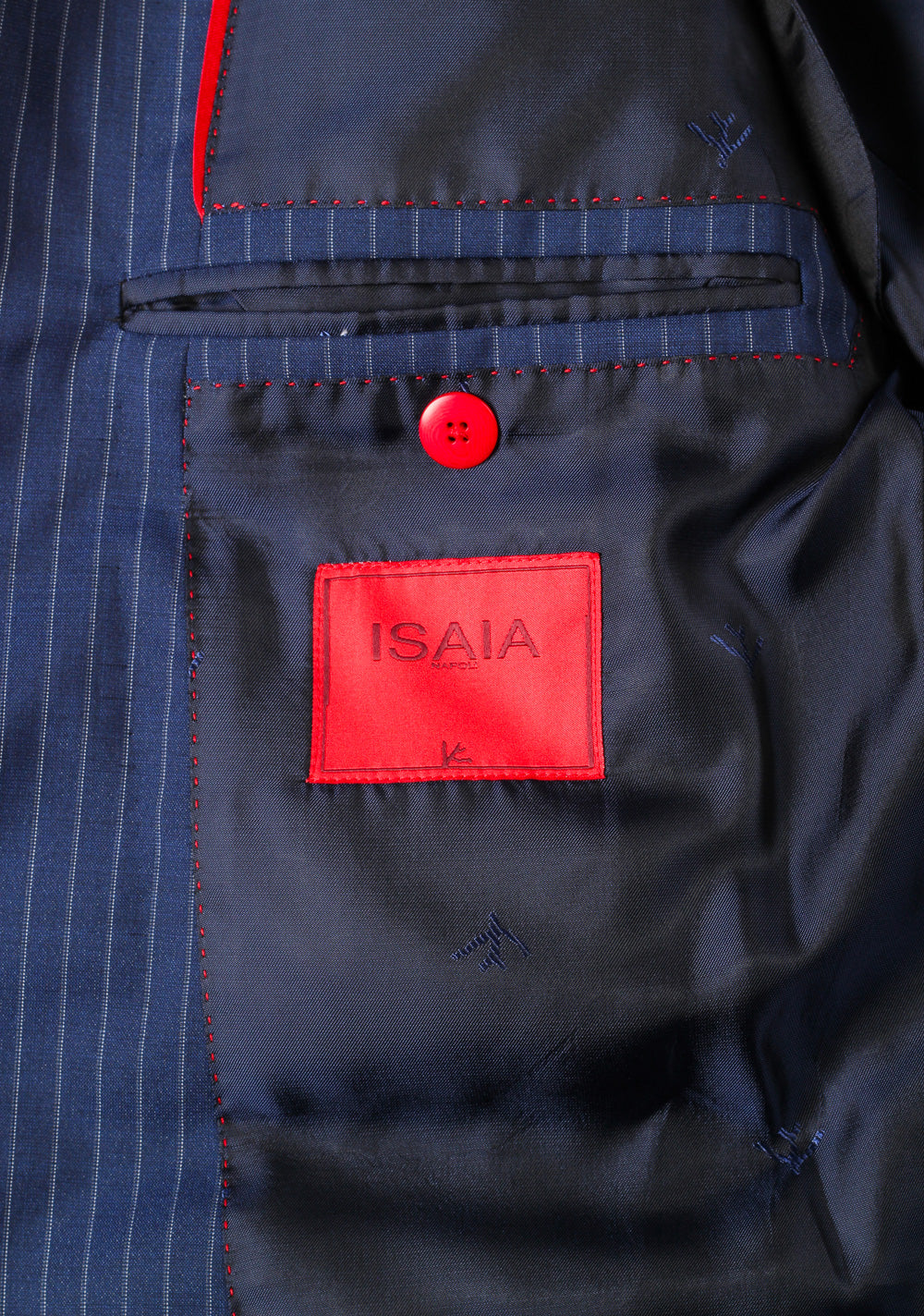 Isaia Blue Suit Size 48 / 38R U.S. Wool Silk Cashmere