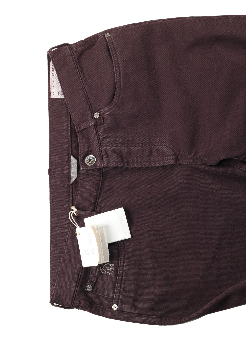Brunello Cucinelli Aubergine Jeans Trousers Size 52 / 36 U.S.