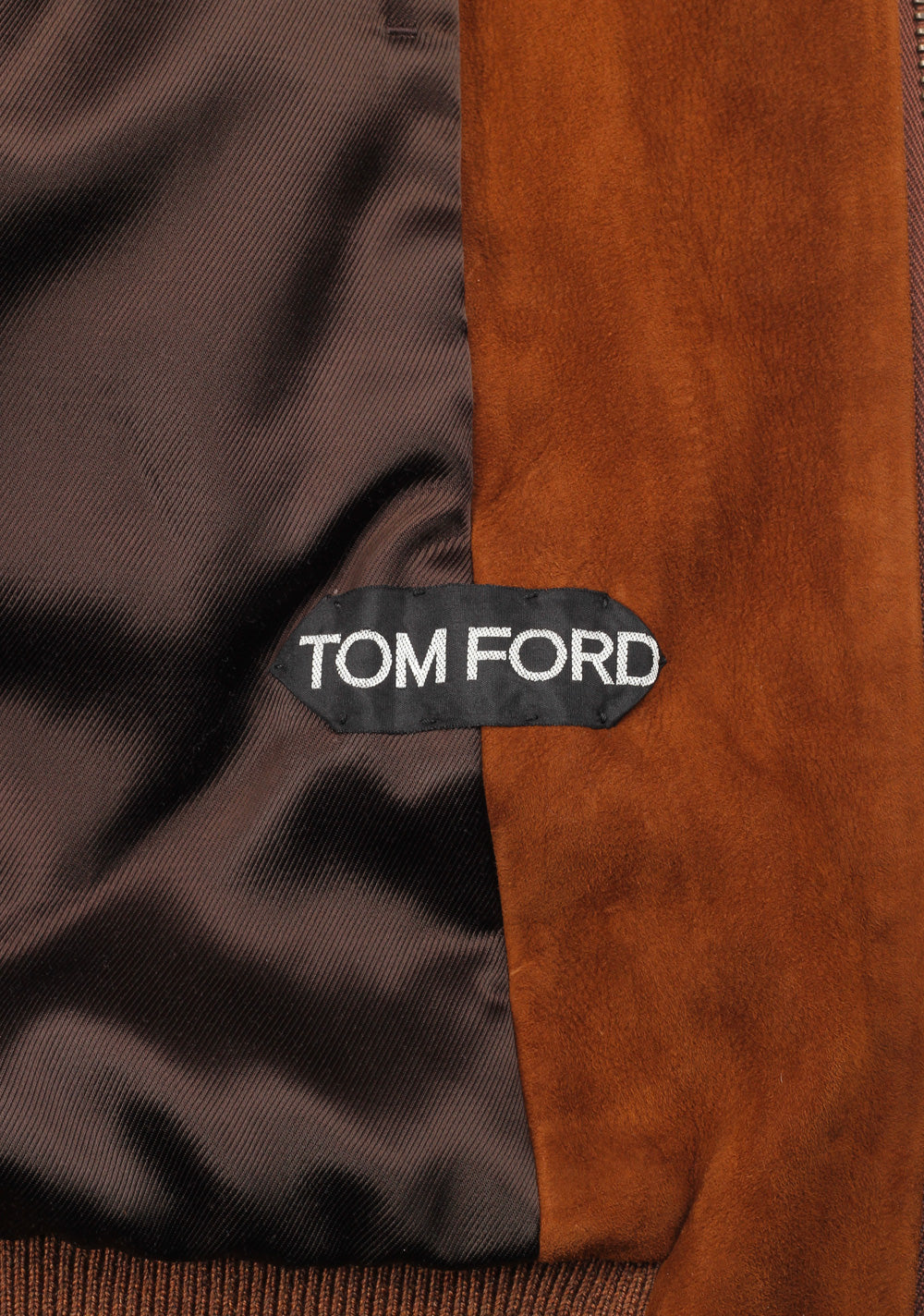 TOM FORD Leather Lambskin Suede Jacket Coat Size 50 / 40R U.S. Outerwear