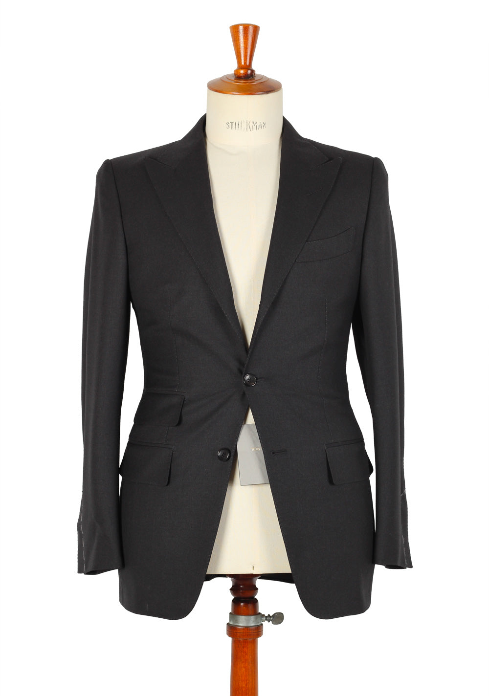 TOM FORD Regency Solid Gray Suit Size 46 / 36R U.S. Wool Base B
