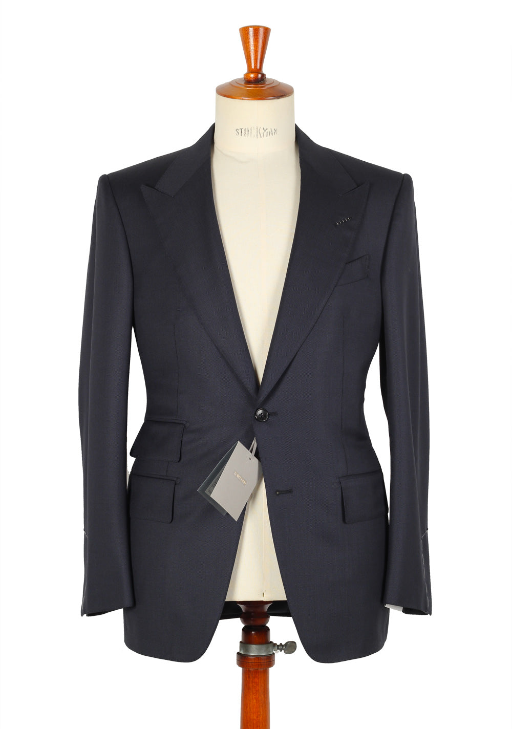 TOM FORD Windsor Birdseye Blue Suit Size 48 / 38R U.S. Wool Fit A