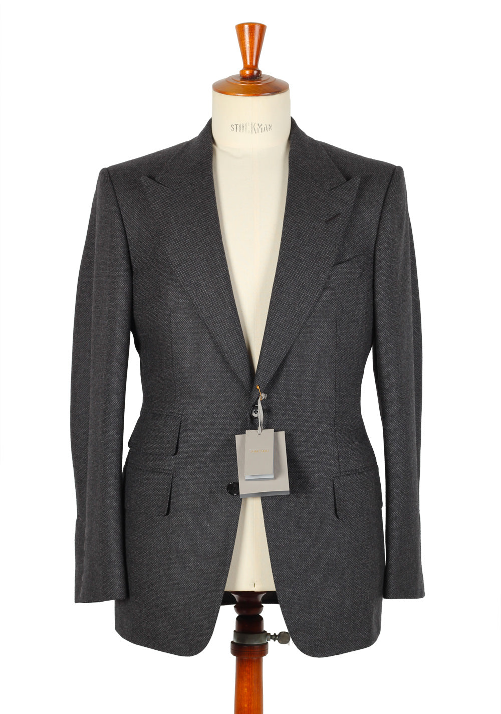 TOM FORD Gray Sport Coat Size 48 / 38R U.S. Wool Cashmere Fit A