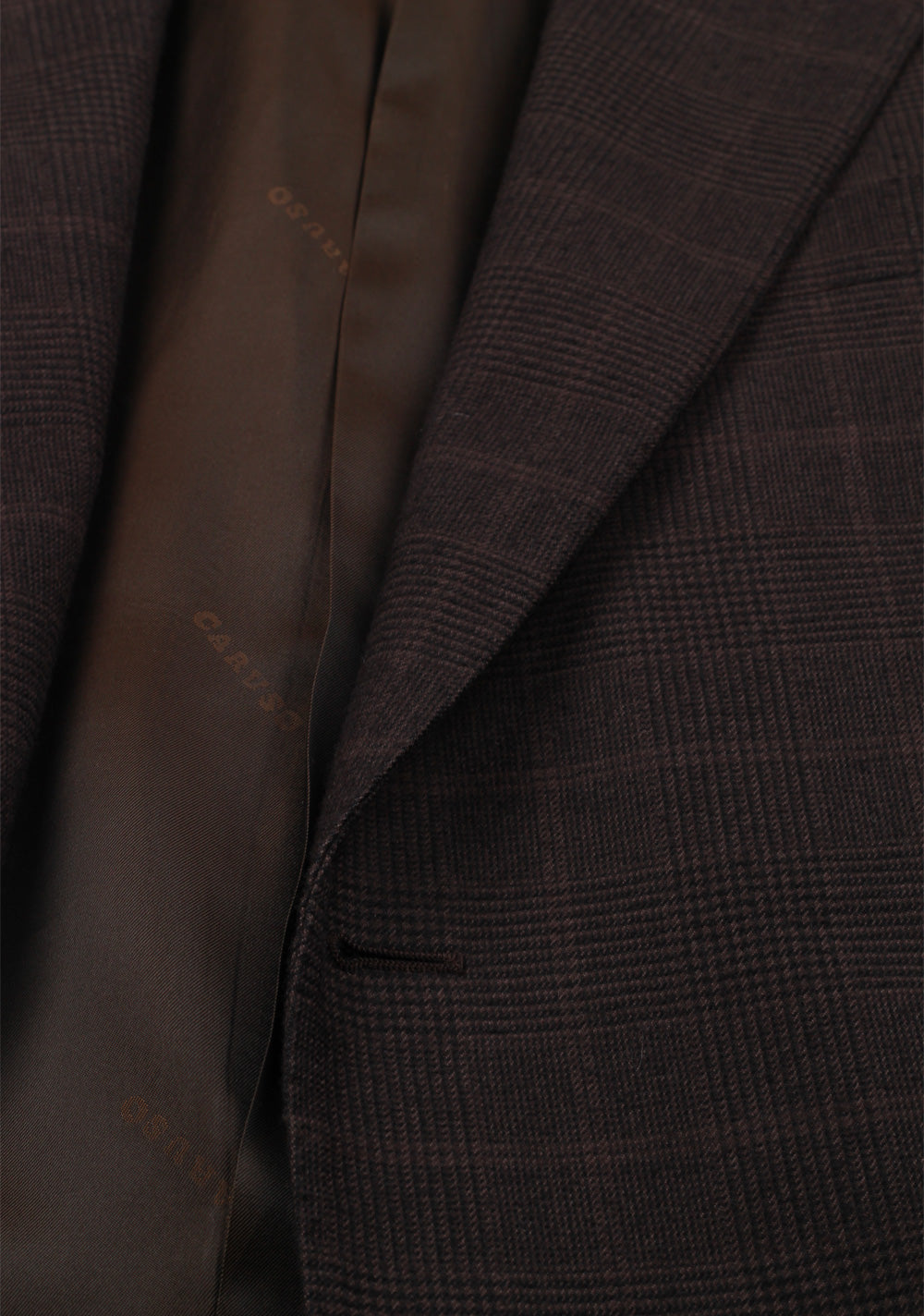 Caruso Brown Checked Sport Coat Size 54 / 44R U.S. Cotton