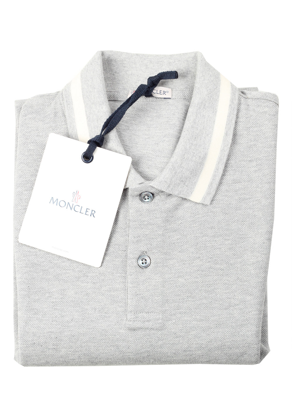 Moncler Long Sleeve Polo Shirt Size XXL / 44R U.S. Gray