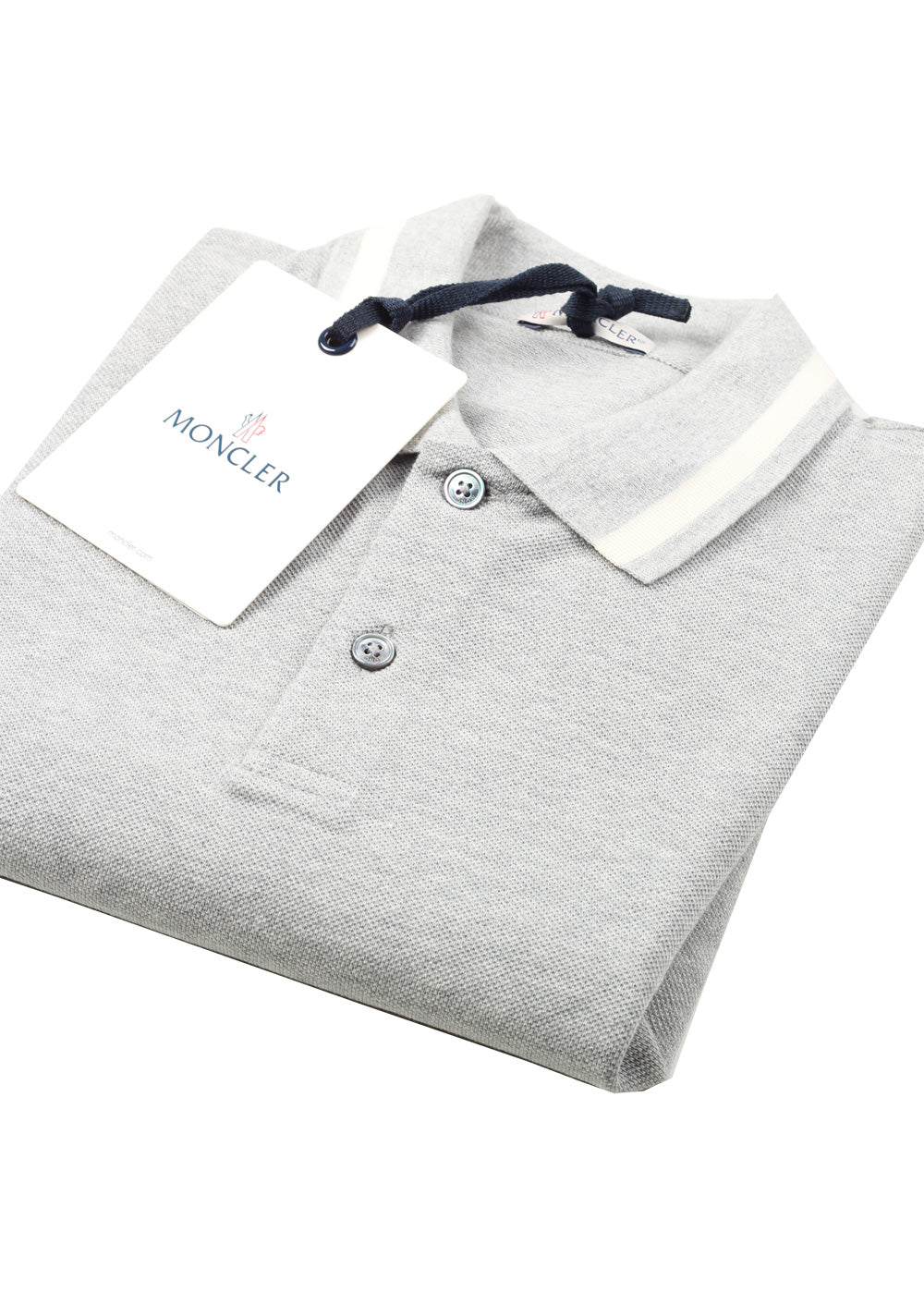 Moncler Long Sleeve Polo Shirt Size XXL / 44R U.S. Gray