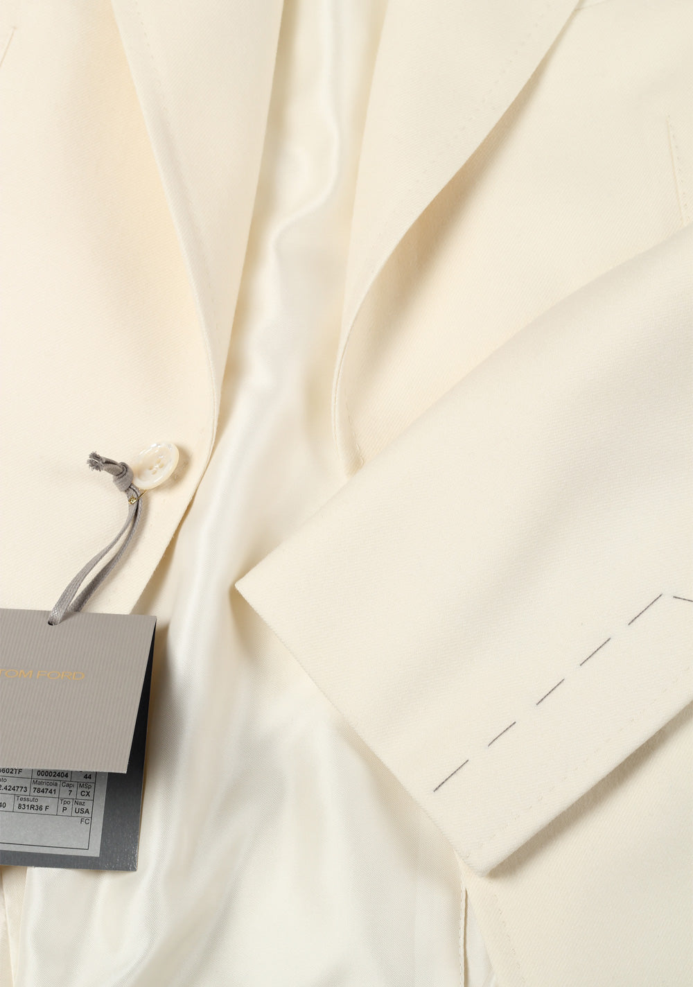 TOM FORD Windsor Off White Sport Coat Size 48 / 38R U.S. 100% Wool Fit A