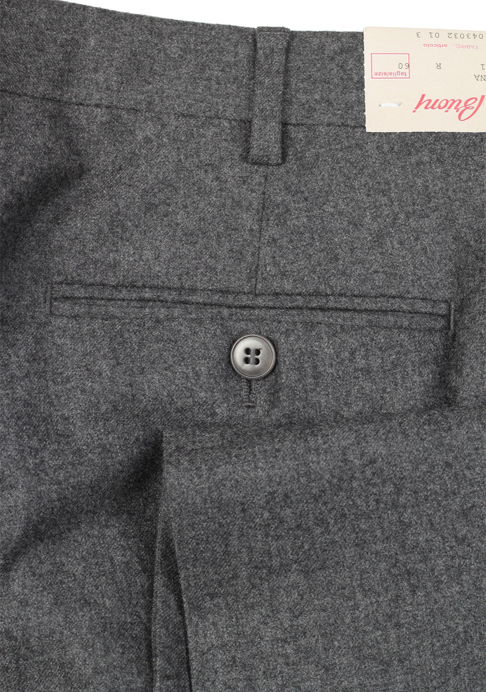 Brioni Gray Moena Trousers Size 60 / 44 U.S.