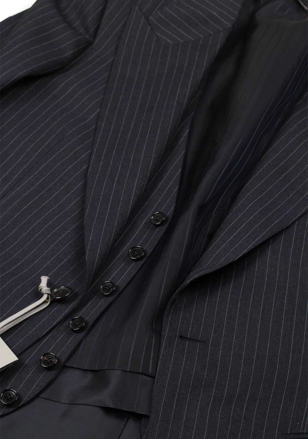TOM FORD Shelton Charcoal Striped 3 Piece Suit Size 46 / 36R U.S. Wool