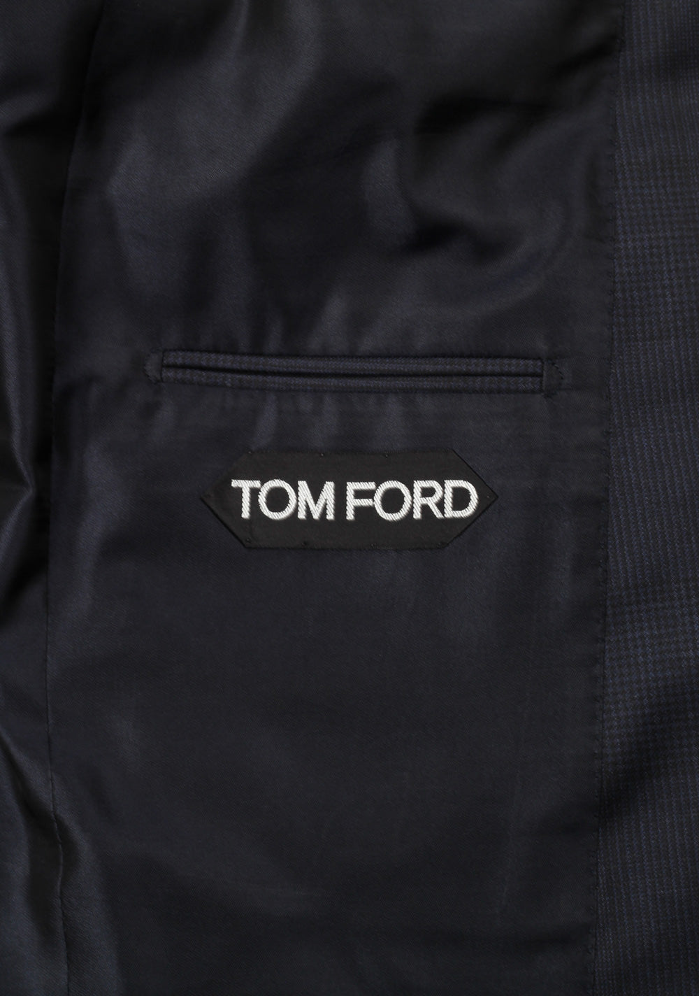 TOM FORD Spencer Checked Navy Suit Size 46 / 36R U.S. Wool Fit D