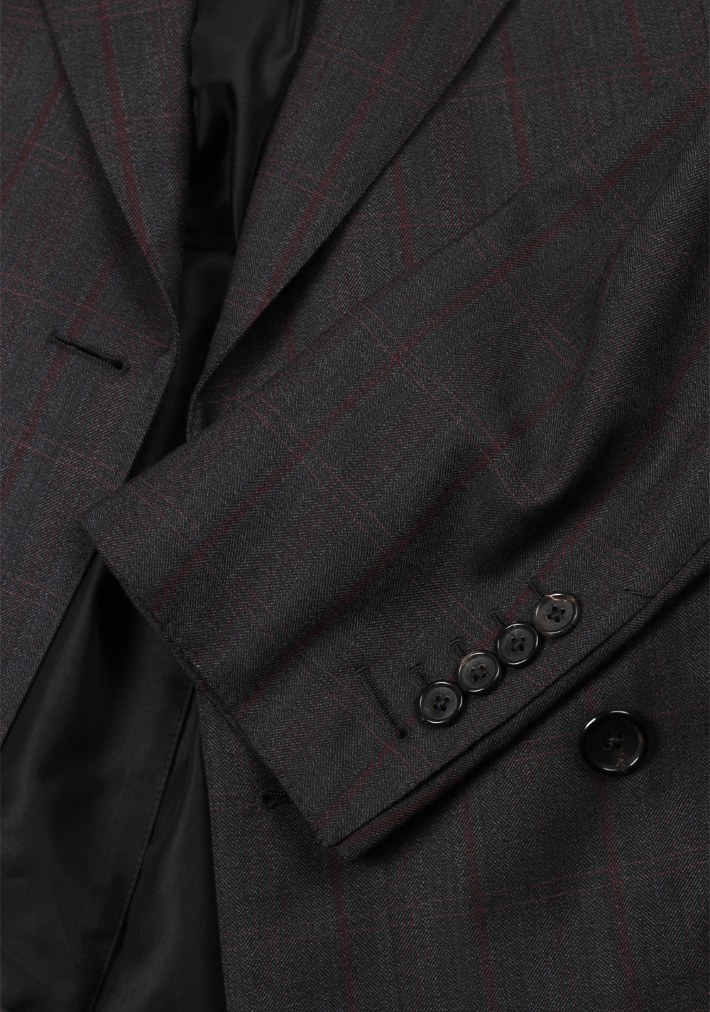 TOM FORD Shelton Double Breasted Checked Gray Suit Size 46 / 36R U.S. Wool Cashmere