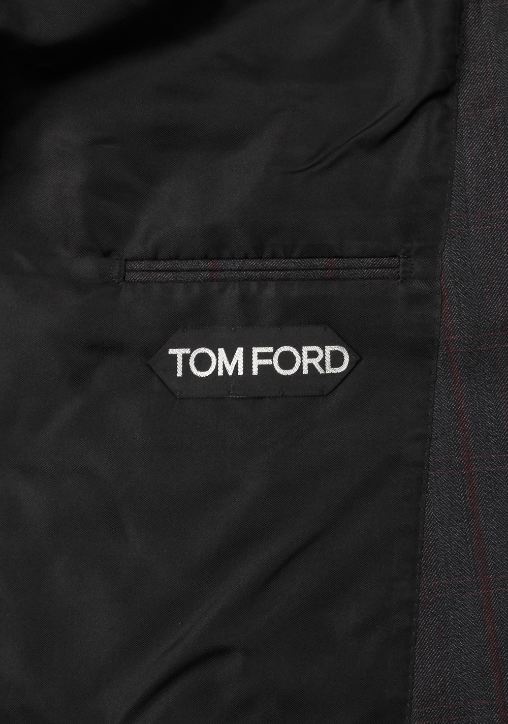 TOM FORD Shelton Double Breasted Checked Gray Suit Size 46 / 36R U.S. Wool Cashmere