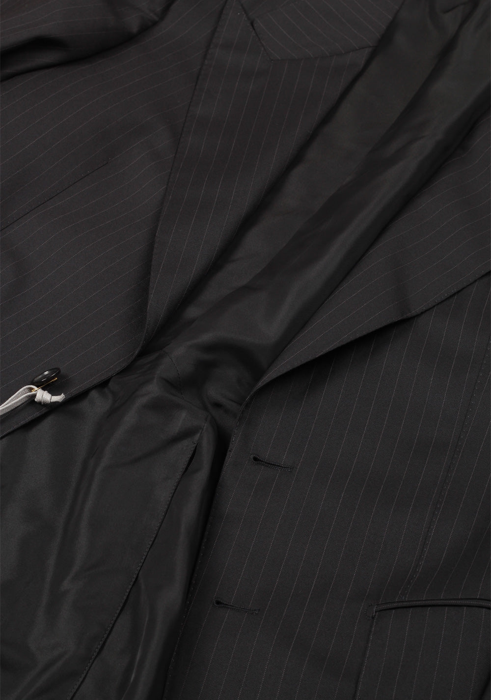 TOM FORD Spencer Striped Charcoal Suit Size 46 / 36R U.S. Wool Silk Fit D