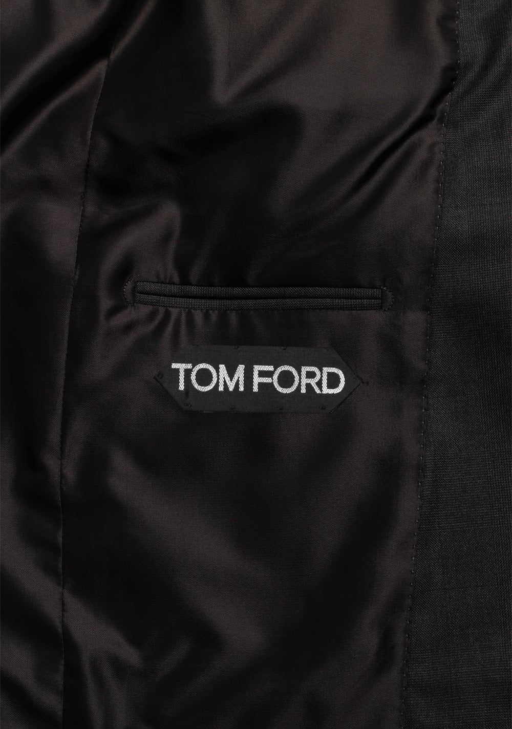 TOM FORD Shelton Checked Gray Suit Size 46 / 36R U.S. Wool Silk
