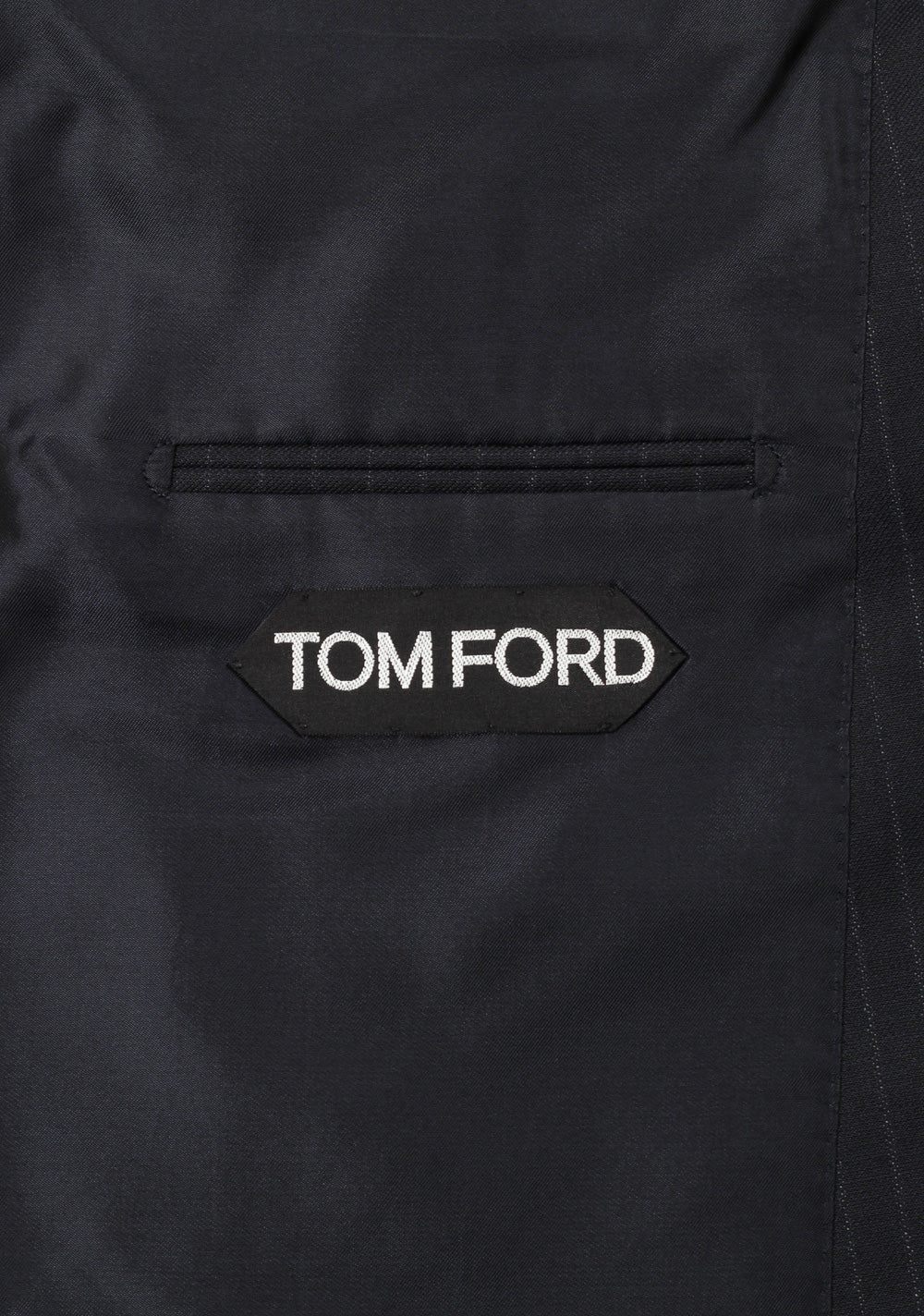 TOM FORD Spencer Double Breasted Striped Charcoal Suit Size 46 / 36R U.S. Wool Silk Mohair Fit D