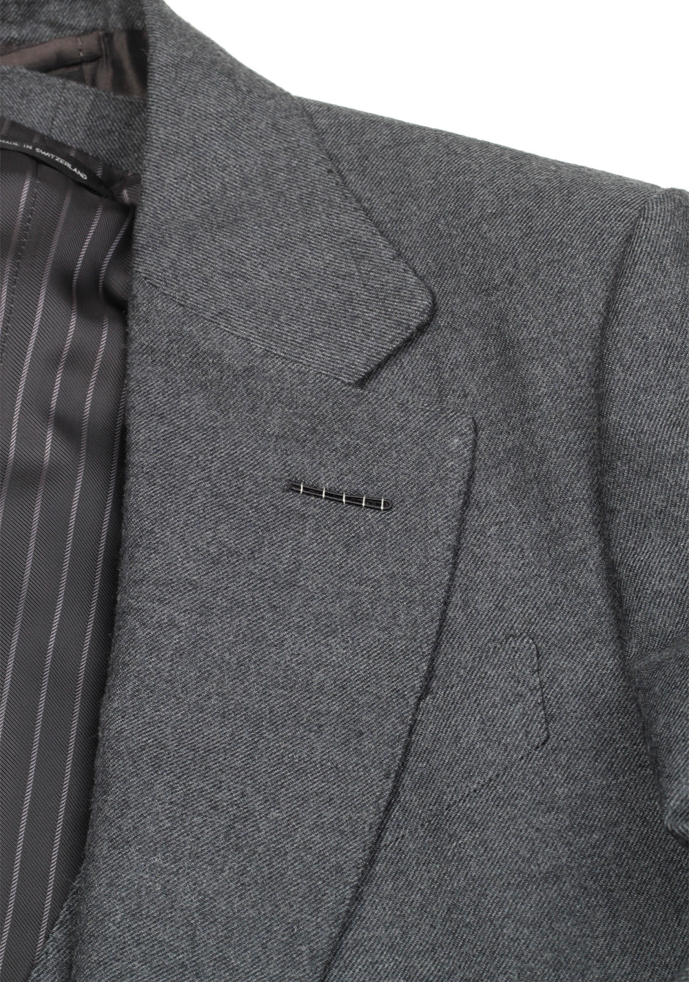 TOM FORD Shelton Solid Gray 3 Piece Suit Size 46 / 36R U.S. Wool