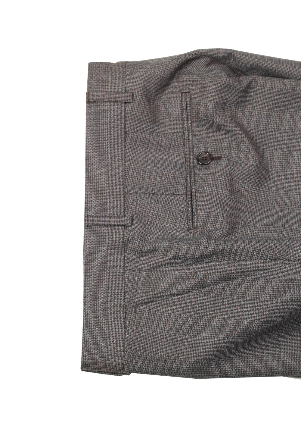 TOM FORD Shelton Brownish Gray Checked 3 Piece Suit Size 46 / 36R U.S. Wool