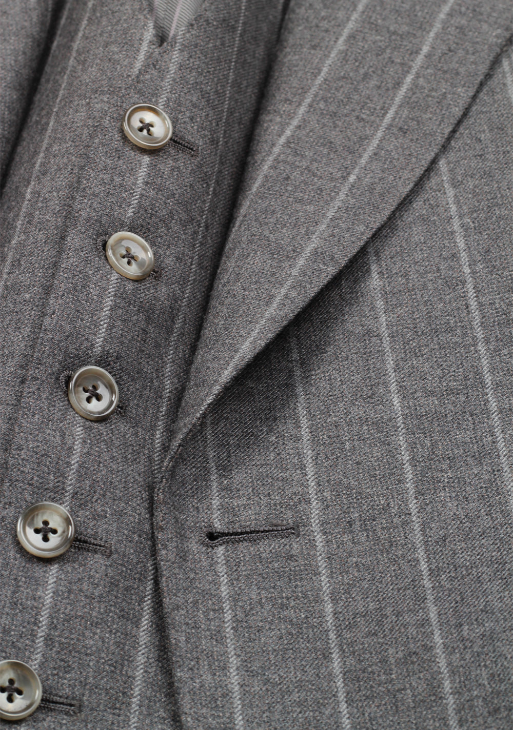 TOM FORD Spencer Gray Striped 3 Piece Suit Size 46 / 36R U.S. Wool Fit D