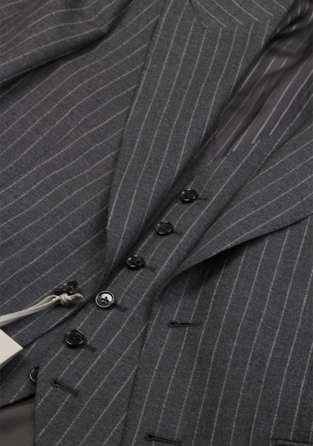 TOM FORD Shelton Gray Striped 3 Piece Suit Size 46 / 36R U.S. Wool