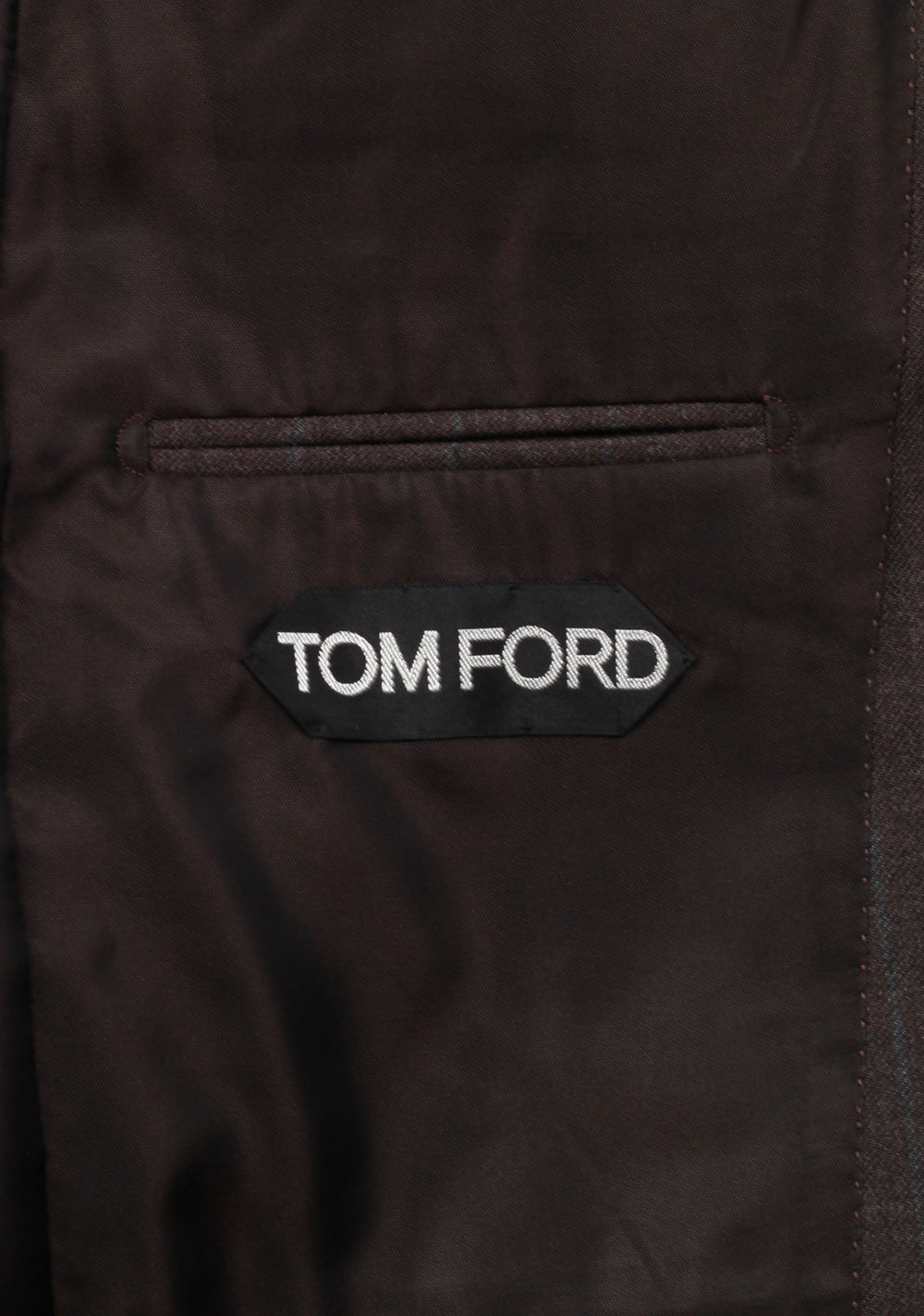 TOM FORD Shelton Brown Striped 3 Piece Suit Size 46 / 36R U.S. Wool