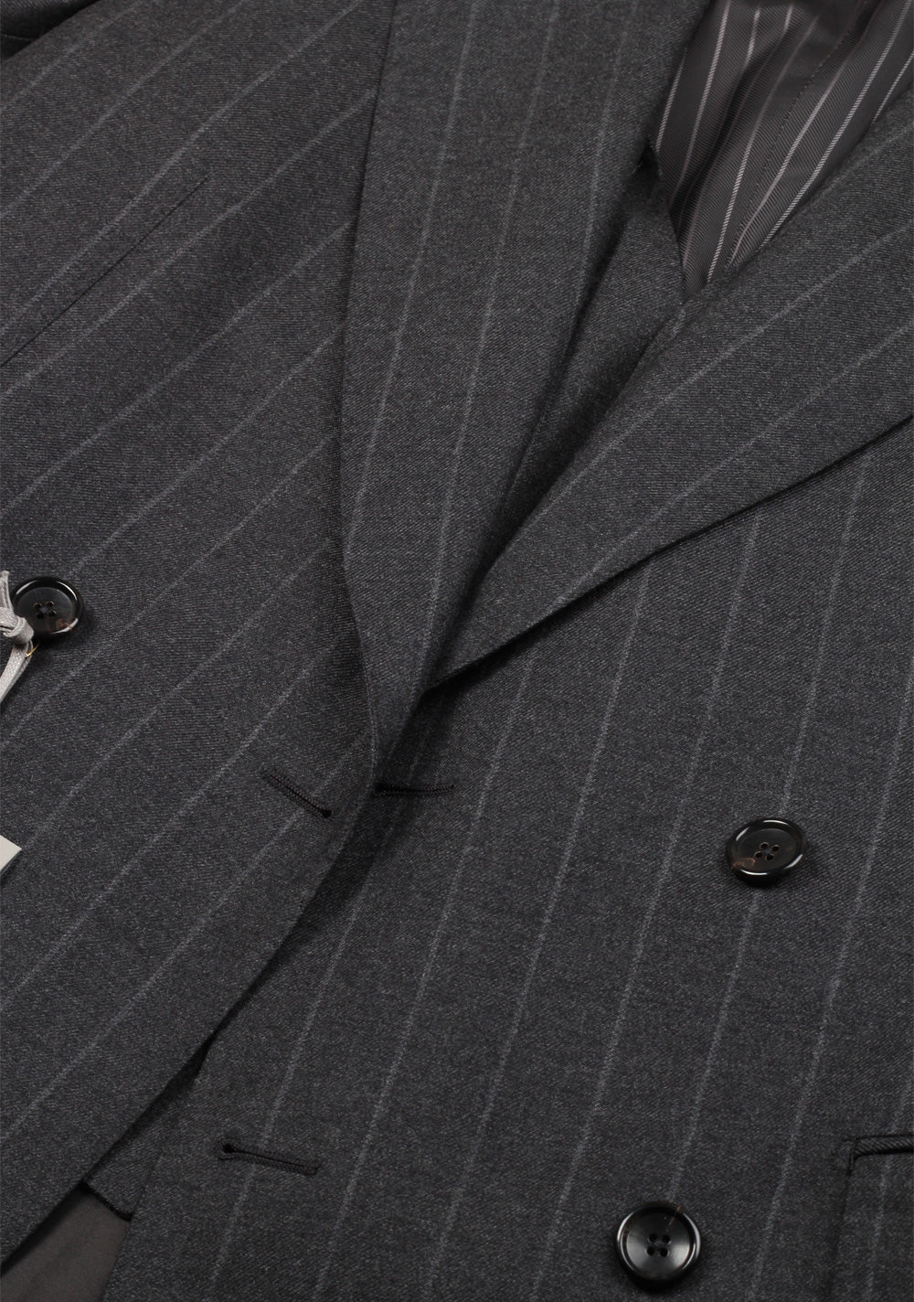 TOM FORD Shelton Double Breasted Striped Gray 3 Piece Suit Size 46 / 36R U.S. Wool