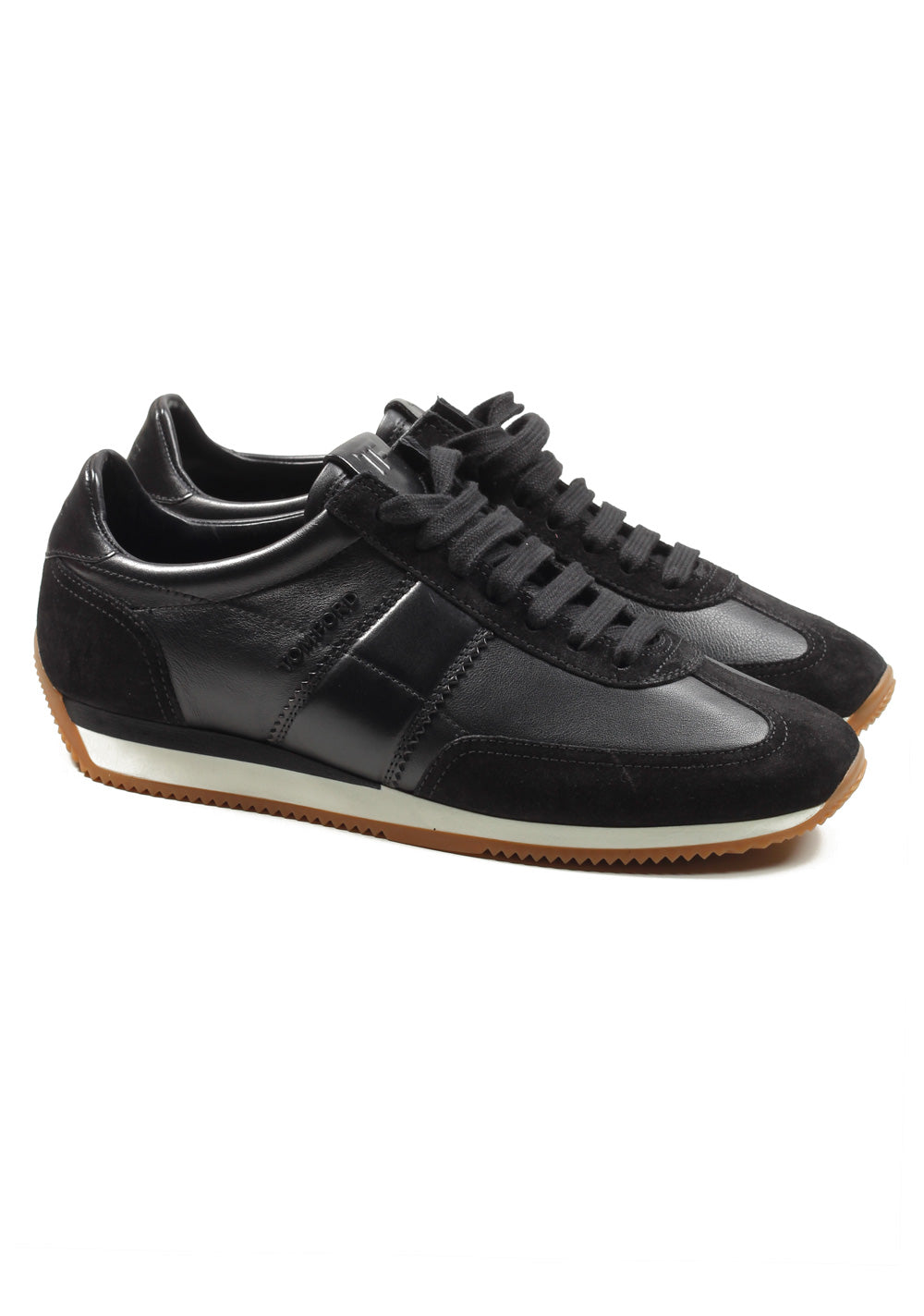 TOM FORD Orford Colorblock Suede Black Trainer Sneaker Shoes Size 10 UK / 11 U.S.