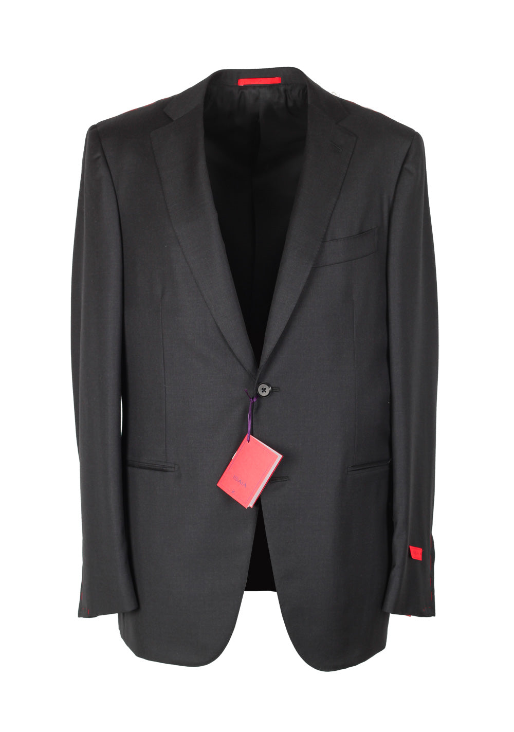 Isaia Charcoal Suit Size 50 / 40R U.S. Aquaspider