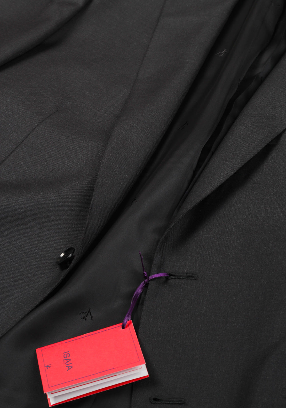 Isaia Charcoal Suit Size 50 / 40R U.S. Aquaspider