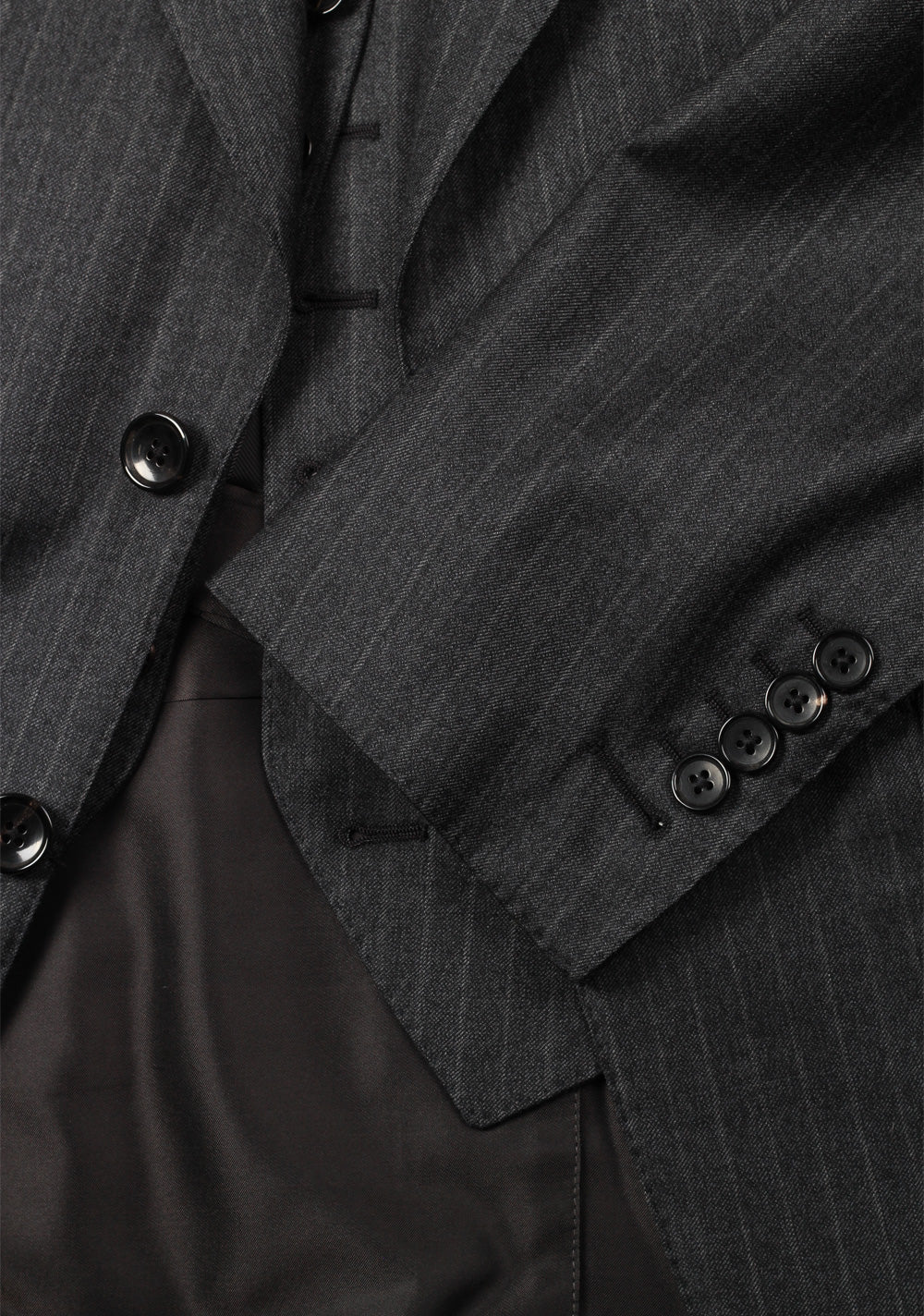 TOM FORD Shelton Gray Striped 3 Piece Suit Size 46 / 36R U.S. Wool