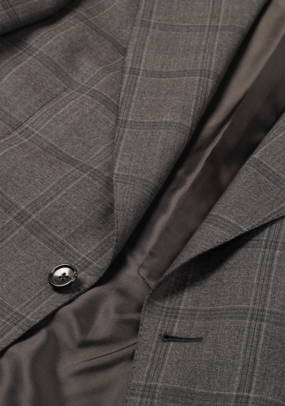 TOM FORD Shelton Checked Gray Suit Size 46 / 36R U.S. Wool Silk