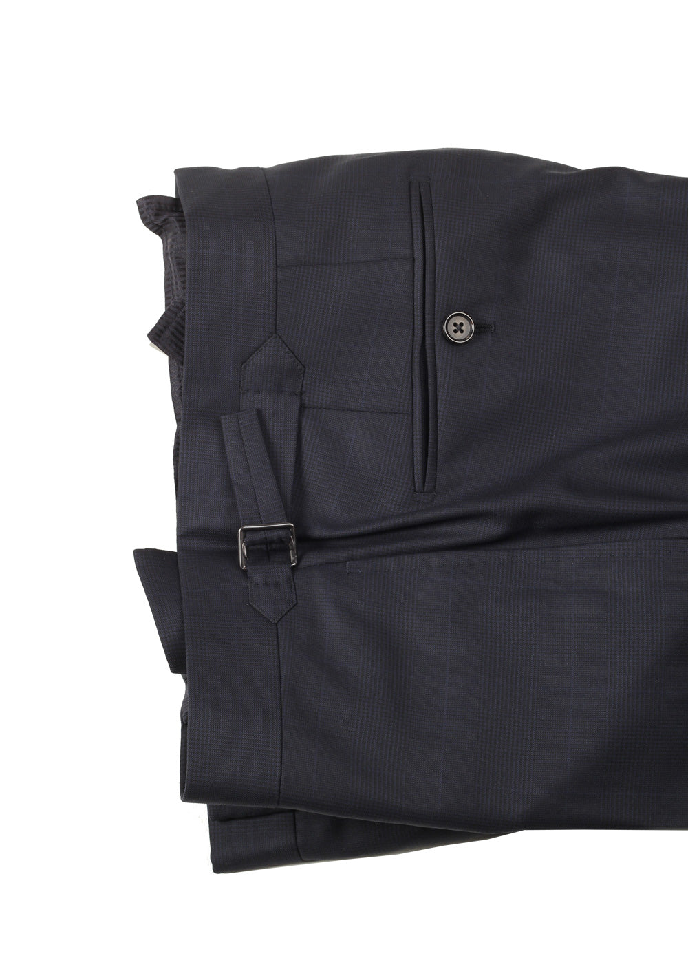TOM FORD Spencer Checked Blue Suit Size 46 / 36R U.S. Wool Silk Fit D