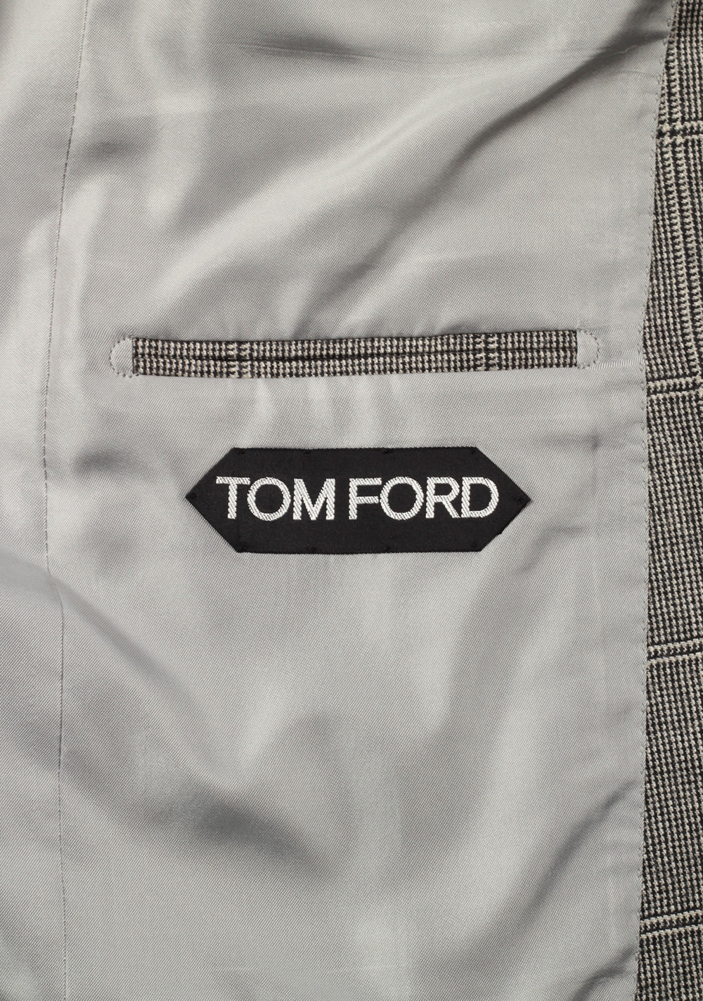 TOM FORD Spencer Checked Gray Suit Size 48 / 38R U.S. Wool Fit D