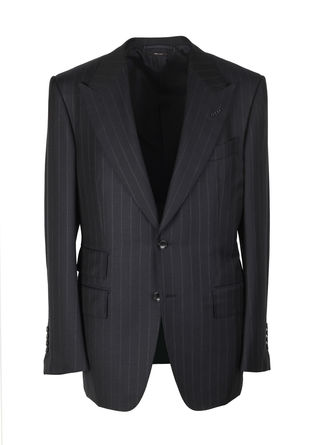 TOM FORD Windsor Striped Charcoal Suit Size 48 / 38R U.S. Wool Fit A