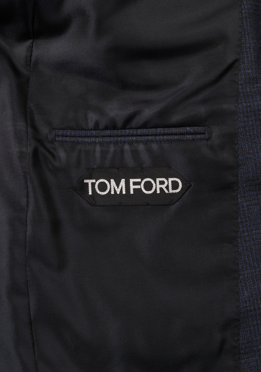 TOM FORD O'Connor Checked Blue Suit Size 48 / 38R U.S. Wool Fit Y